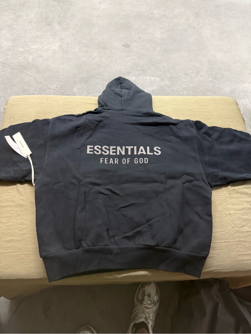 Essentials Jet Black Pullover Hoodie with Tag